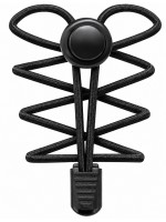 LACES Elastic Band with Circular Spring Shoelaces Black