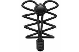 LACES Elastic Band with Circular Spring Shoelaces Black