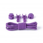 LACES Elastic Band with Circular Spring Shoelaces Purple wht
