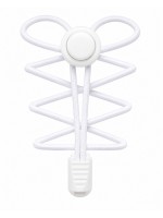LACES Elastic Band with Circular Spring Shoelaces white