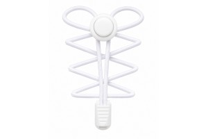 LACES Elastic Band with Circular Spring Shoelaces white