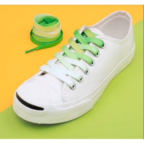 LACES Flat  Color Gradient Tide Shoelaces green