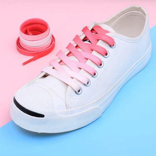 LACES Flat  Color Gradient Tide Shoelaces red