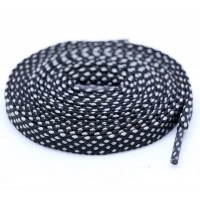 LACES Flat HF Double Track Shoelaces BlackGrey