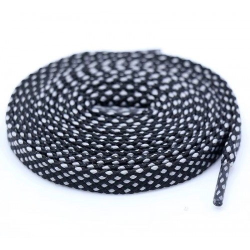 LACES Flat HF Double Track Shoelaces BlackGrey