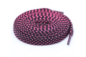 LACES Flat HF Double Track Shoelaces Black rose
