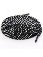 LACES Flat HF Double Track Shoelaces Black white