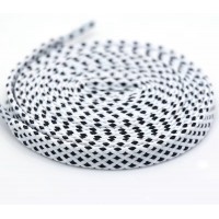 LACES Flat HF Double Track Shoelaces  white Black