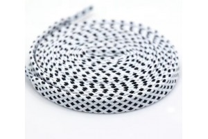LACES Flat HF Double Track Shoelaces  white Black