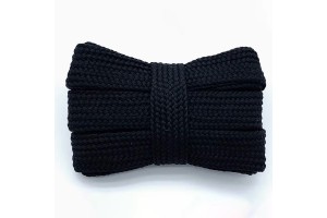 LACES Flat Wide 2cm Single Layer Shoelaces Black