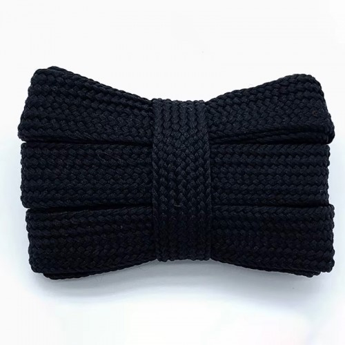 LACES Flat Wide 2cm Single Layer Shoelaces Black
