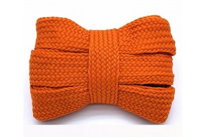 LACES Flat Wide 2cm Single Layer Shoelaces Orange
