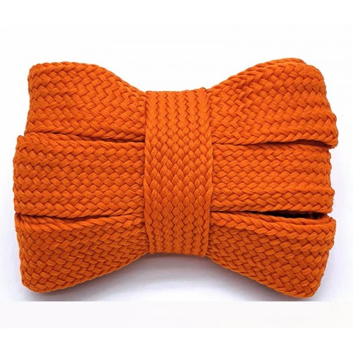 LACES Flat Wide 2cm Single Layer Shoelaces Orange