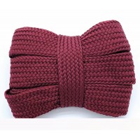 LACES Flat Wide 2cm Single Layer Shoelaces Wine red