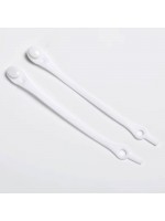 LACES HF Stretch Elastic Silicone Shoelaces White