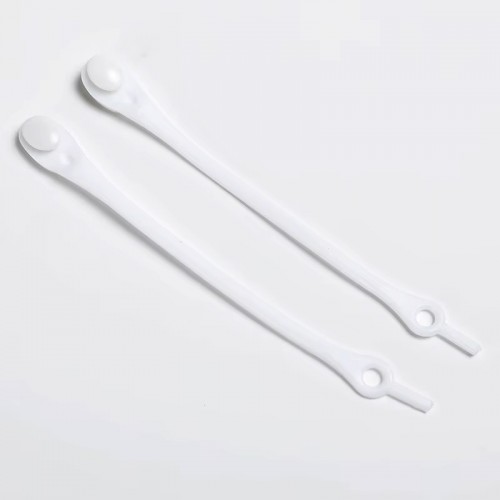 LACES HF Stretch Elastic Silicone Shoelaces White