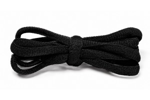LACES Half Round Oval Shoelaces Black