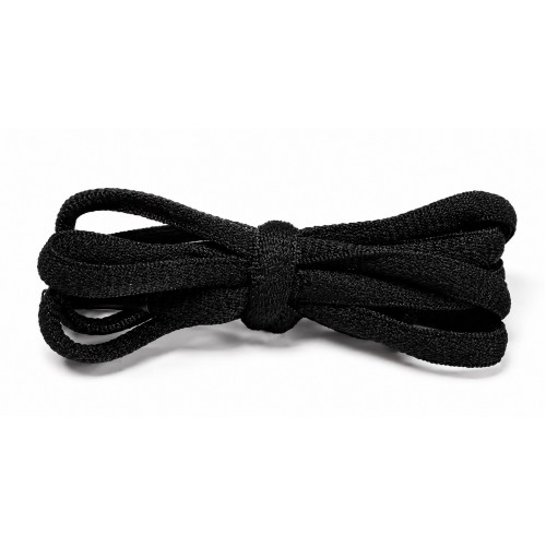 LACES Half Round Oval Shoelaces Black