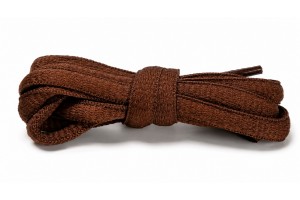 LACES Half Round Oval Shoelaces Brown
