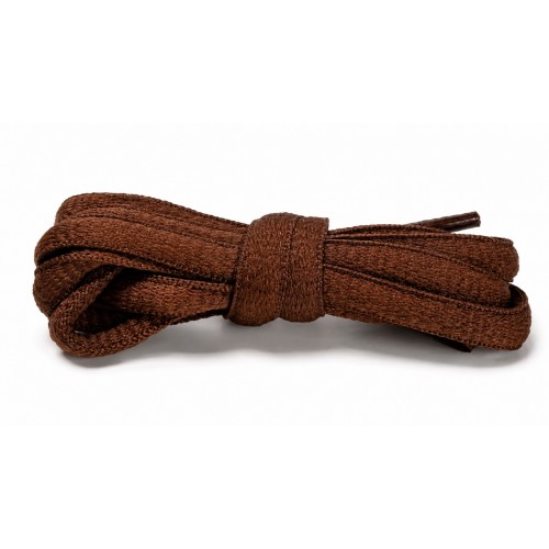 LACES Half Round Oval Shoelaces Brown