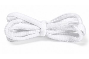 LACES Half Round Oval Shoelaces White