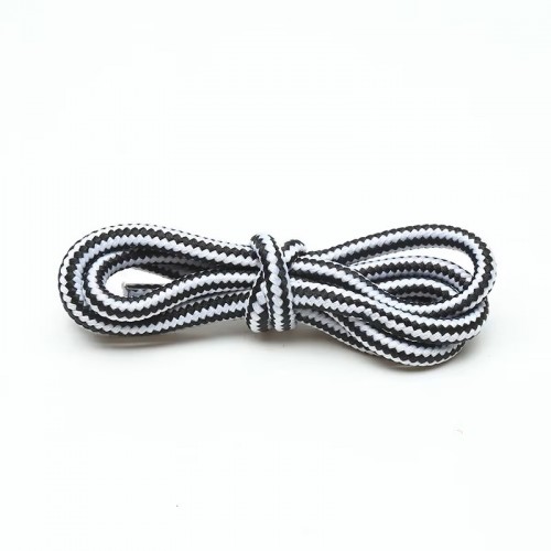 LACES Hikies Two tone ShoeLaces Black White