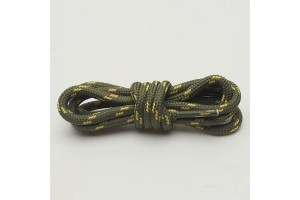 LACES Hikies dots Shoelaces Armygreen yellow