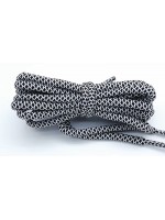 LACES Round Elastic Coconut Shoelaces BlackWhite