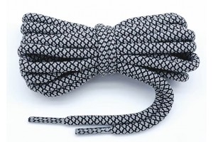 LACES Round Elastic Coconut Shoelaces grey Black
