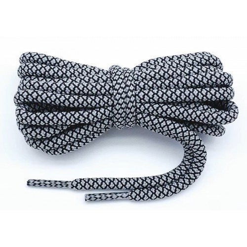 LACES Round Elastic Coconut Shoelaces grey Black