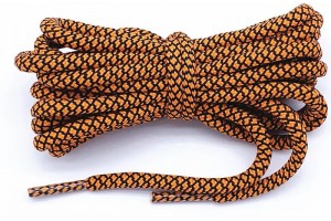 LACES Round Elastic Coconut Shoelaces Orange black