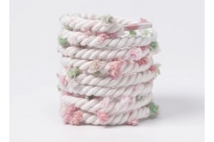 LACES Round Plush Rope Shoelaces PinkGreen
