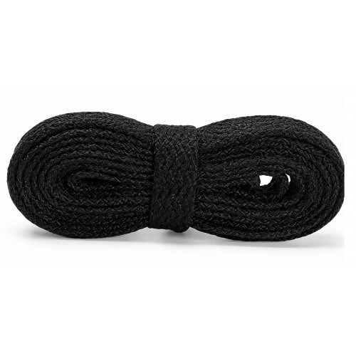 LACES Thick Flat Shoelaces Black