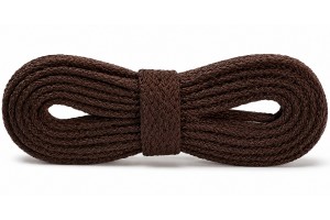 LACES Thick Flat Shoelaces Brown