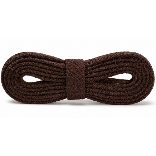 LACES Thick Flat Shoelaces Brown