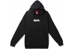 Baker brand logo hoodie new black