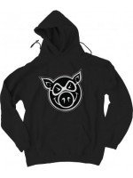 Pig HEAD HOODED SWEATSHIRT black