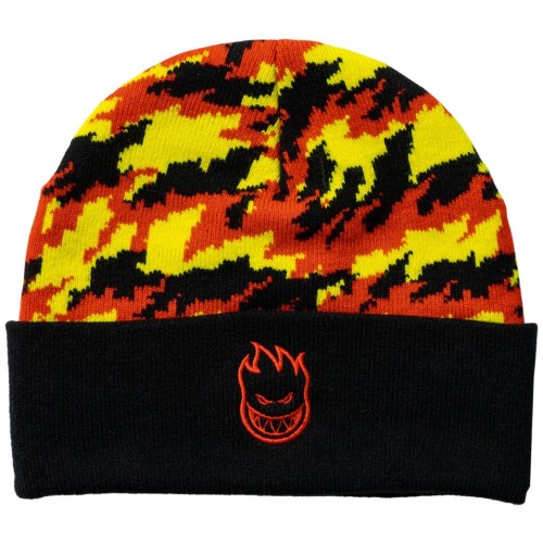 Spitfire BIGHEAD FLAME BLK RED YLW