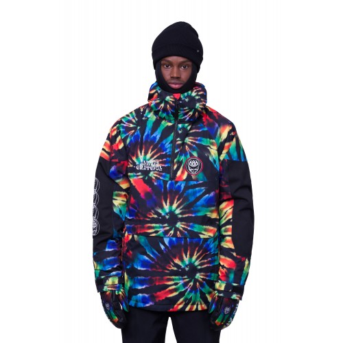 686 RENEWAL INSULATED ANORAK GRATEFUL DEAD BLACK TIE DYE 10K/10K