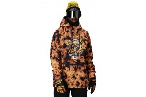 686 WATERPROOF HOODY SUBLIME ORANGE TIE DYE 10K/10K