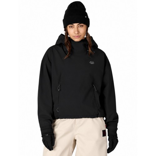 686 WMNS WATERPROOF TEAM CROP HOODY black 10K/10K