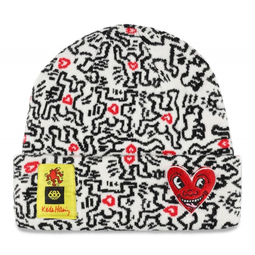 686 KEITH HARING BEANIE white