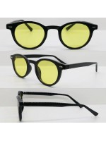 Aizo Nautical Studs Round Frame PC / PC black yellow