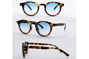 Aizo Nautical Studs Round Frame PC / PC Brown blue