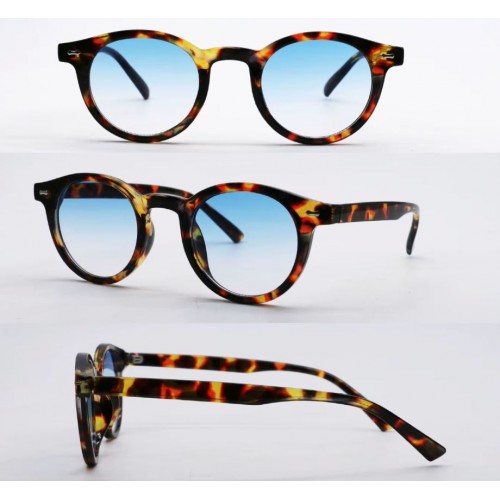 Aizo Nautical Studs Round Frame PC / PC Brown blue