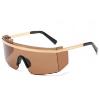 Aizo Square black PC / Metal Frame Brown