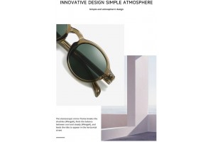 Aizo Round Frame TR90 / TAC Polarized yellow Brown