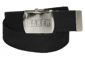 BAKER LOGO BLACK WEB BELT