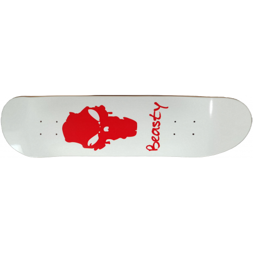 Beasty White 8.00 skate deck