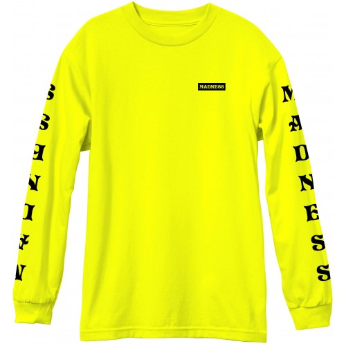 Madness Expanded LS Tee Safety Green